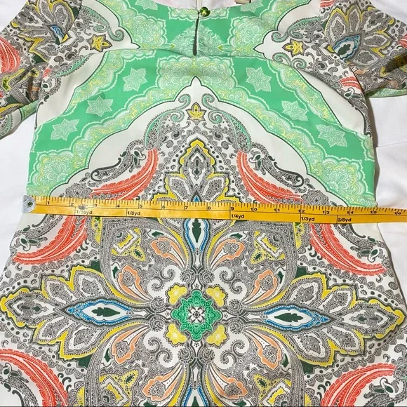 Banana Republic Women’s Tunic Warm Neutral Paisley Dress Size 0P - Picture 4 of 6